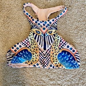 Mara Hoffman Racerback High Neck Bikini Top